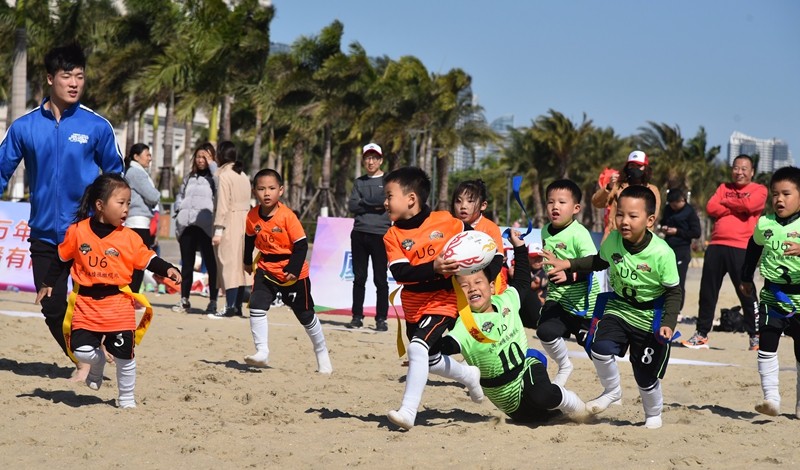 敬贤幼儿园幼儿参加全国U6幼儿沙滩橄榄球锦标赛-学校供图.jpg