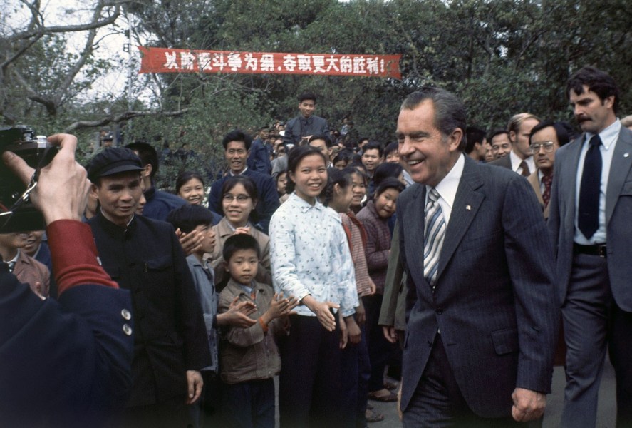 1976年2月28日,美国总统尼克松参观广东公园.