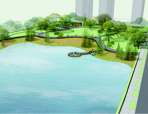 人民会堂西南角水塘景观改造工程今启动 预计7月底前完工
