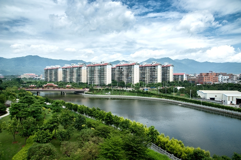 灌口风景湖景观.(林志杰 摄)